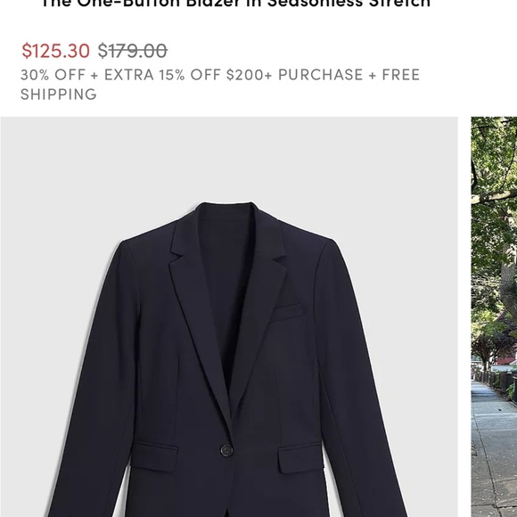 Size 6 NWOT Ann Taylor Blazer black - Picture 2 of 6